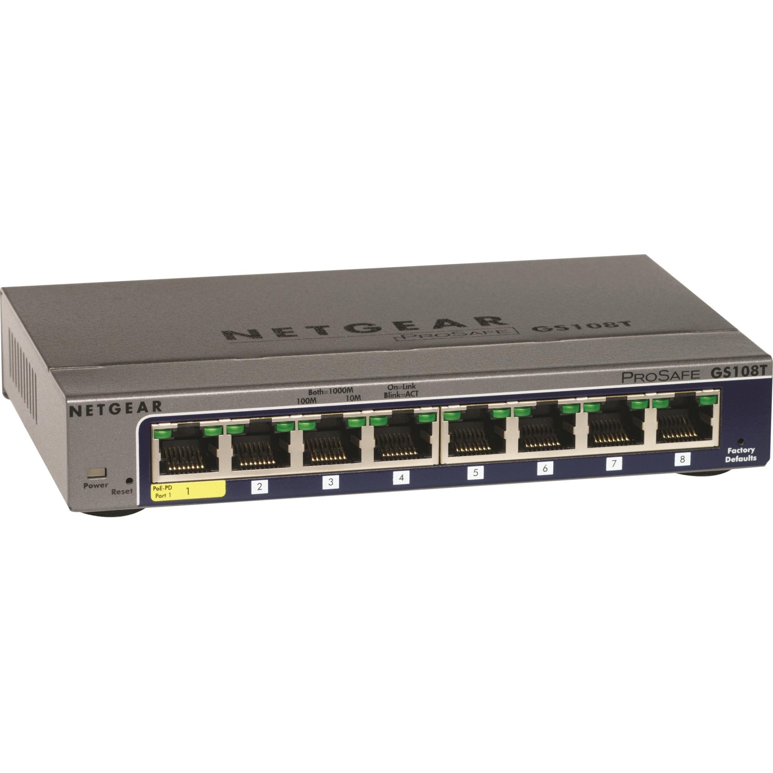 Netgear ProSafe GS108Tv2 8 Port Gigabit Smart Switch