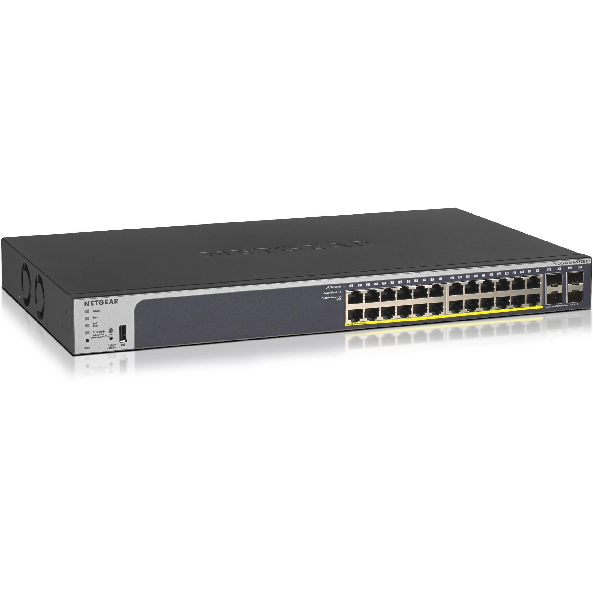 Netgear ProSafe GS728TP 24 Port Gigabit PoE+ Ethernet Switch