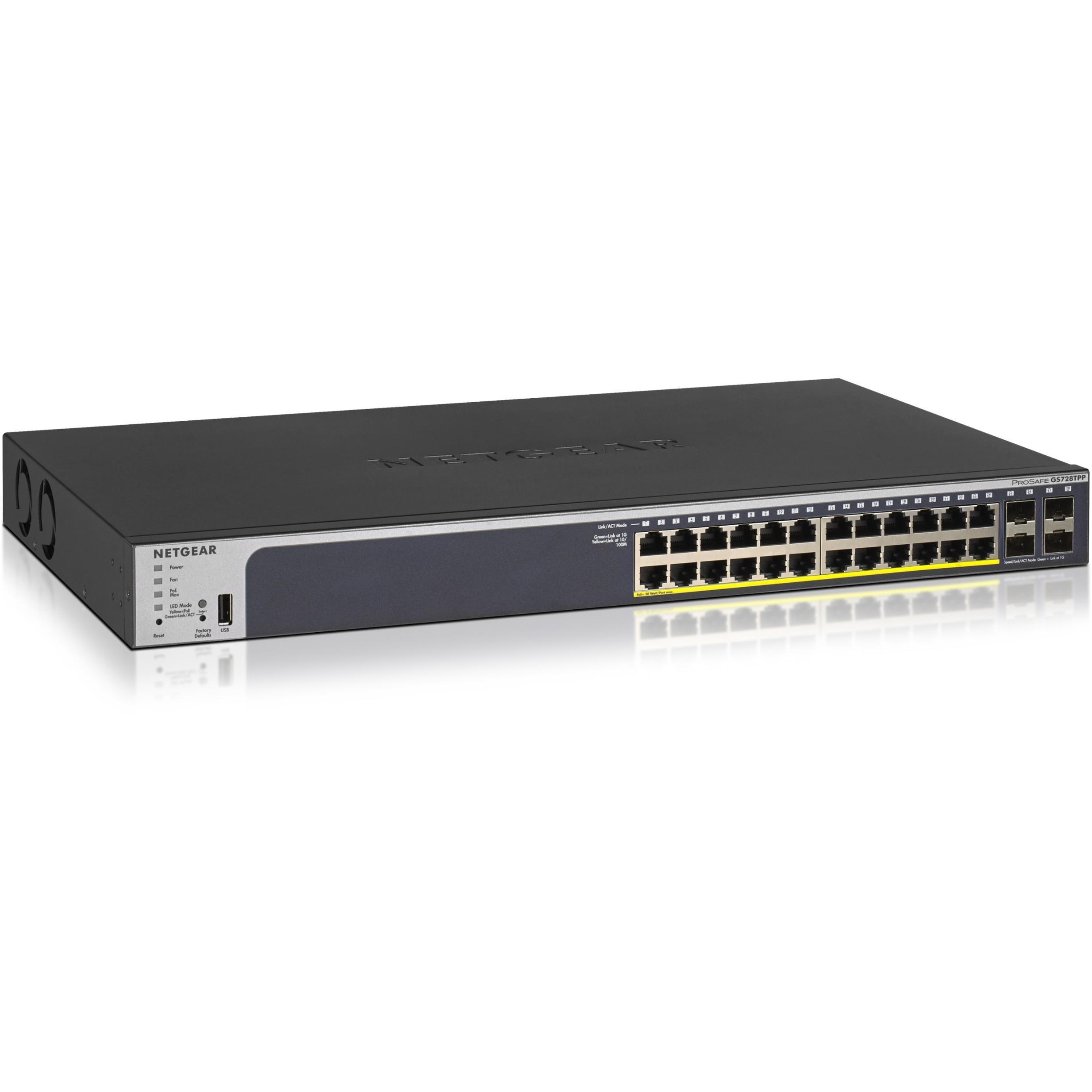 Netgear ProSafe GS728TPP 24 Port Gigabit PoE+ Smart Ethernet Switch